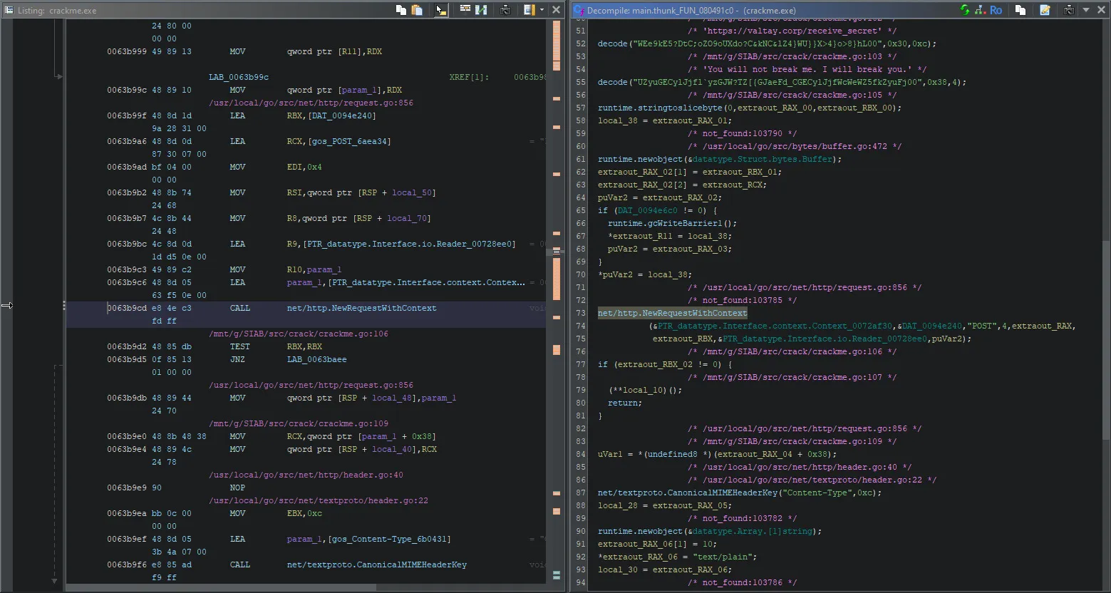 decompilation of the fourth function of the array