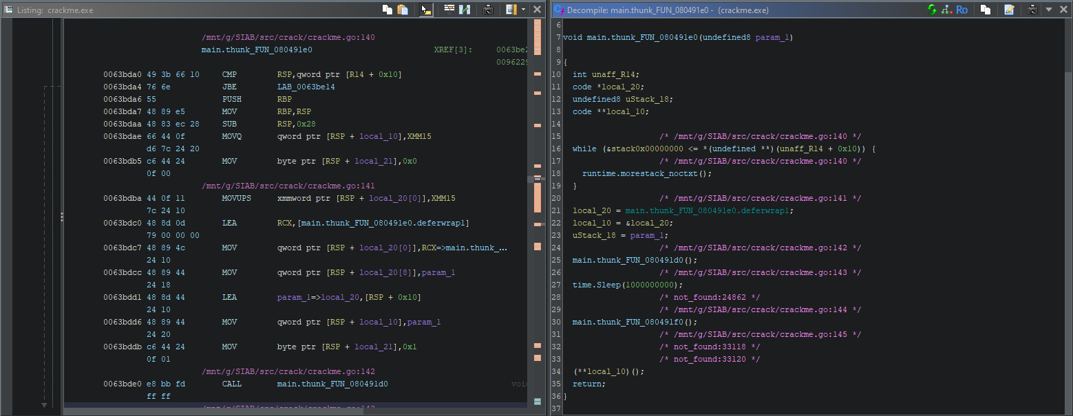 decompilation of the last function of the array