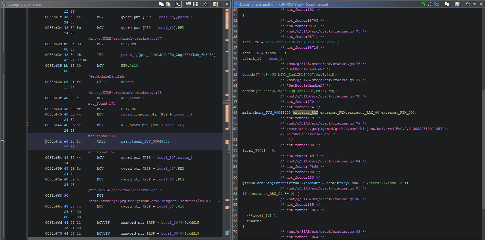 decompilation of the third function of the array